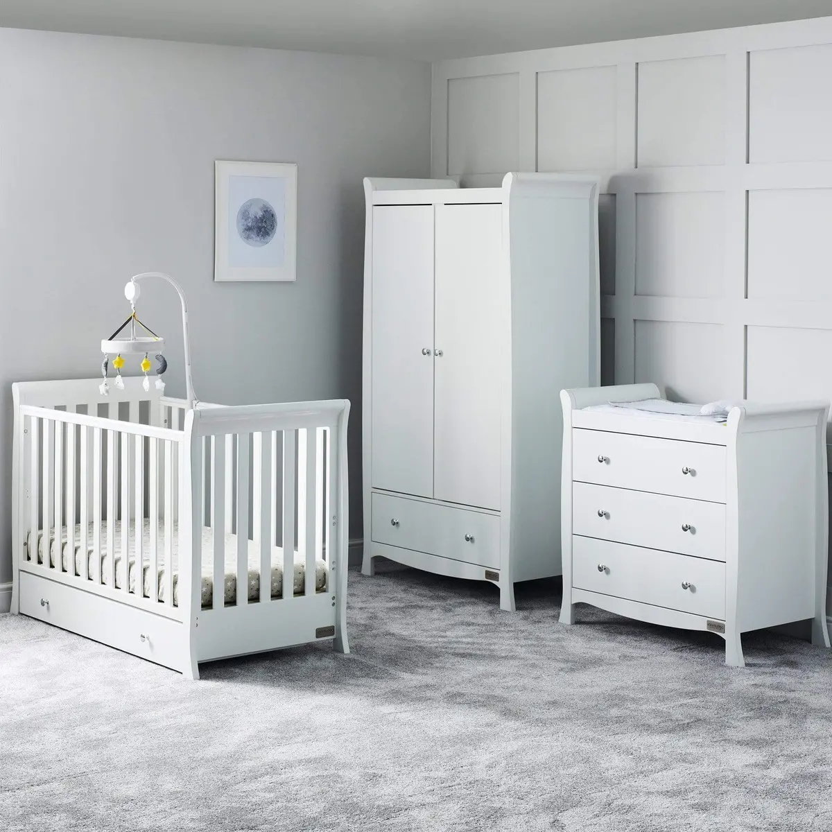 Ickle Bubba Snowdon 4 In 1 Mini 3 Piece Furniture Set - White 1