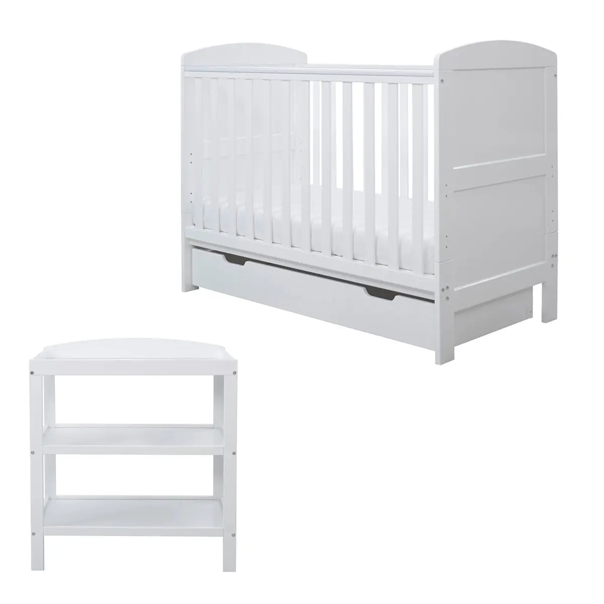 Ickle Bubba Coleby Mini 2 Piece Furniture & Under Drawer White 1