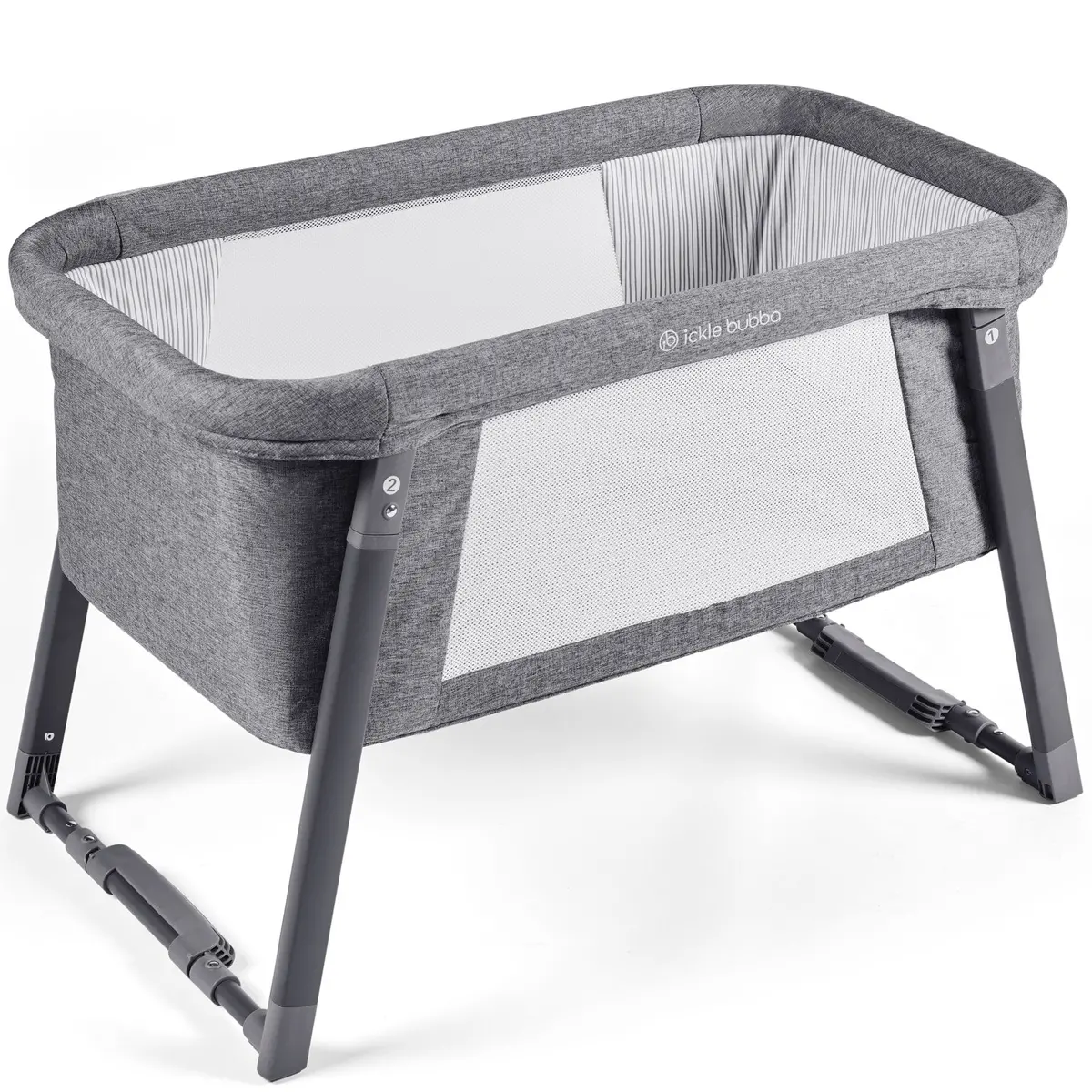 Ickle Bubba Mini Rocker Crib - Space Grey 1