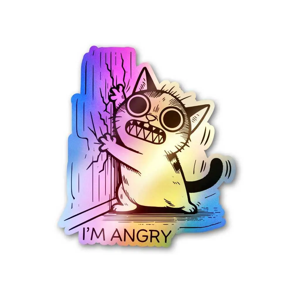 I'm Angry Holographic Sticker 1