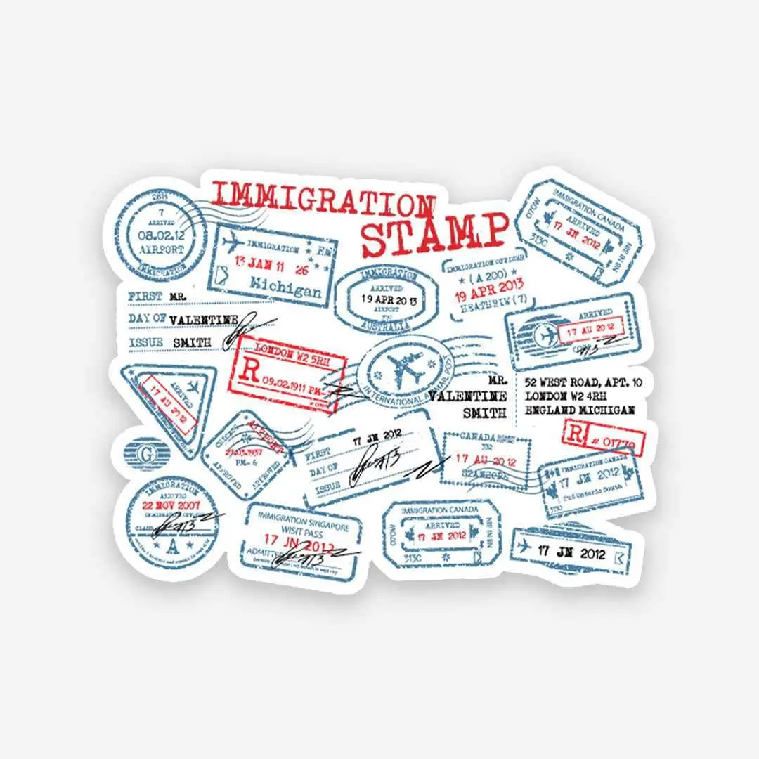 Immigration Stamp Sticker 1
