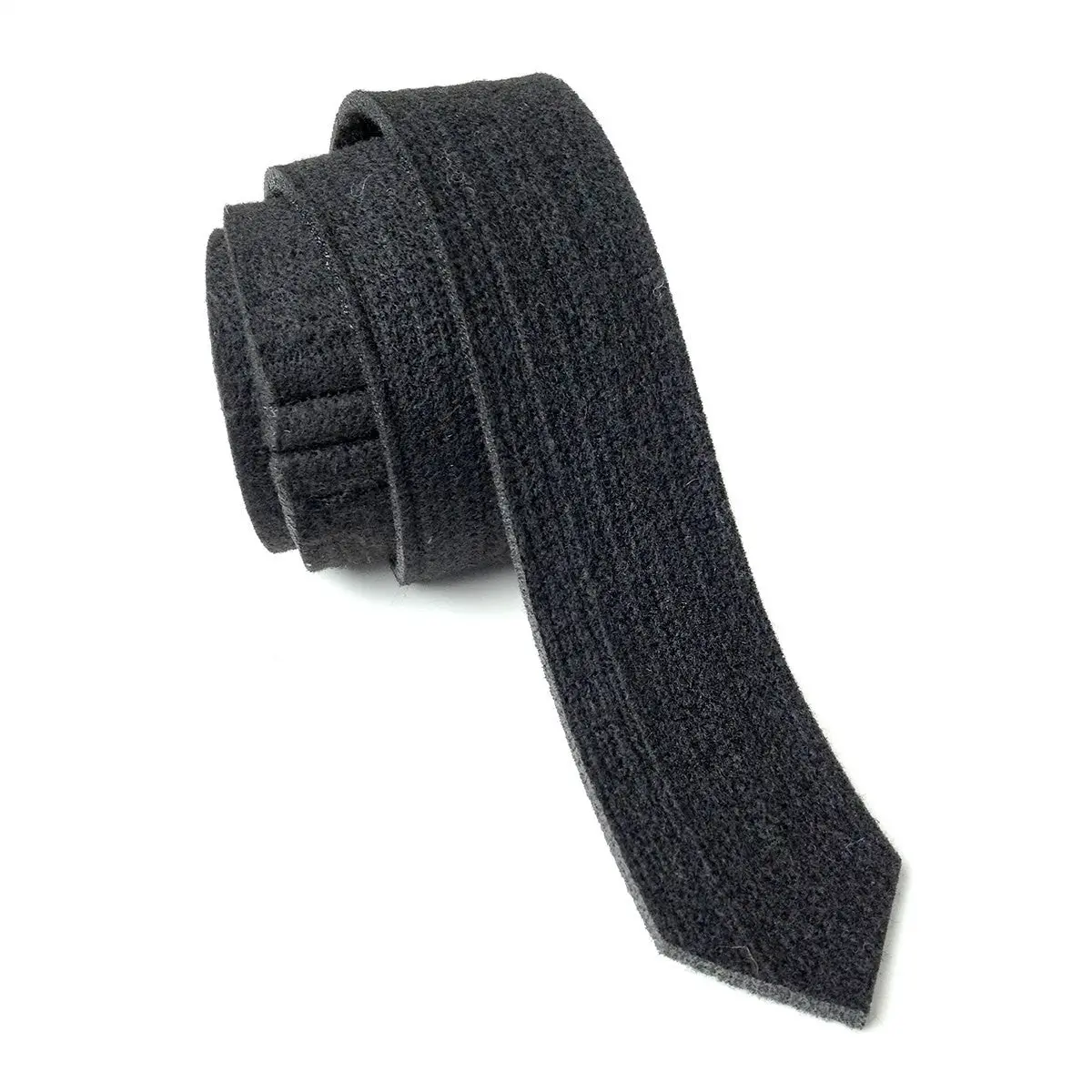 Black Industrial Felt Necktie 1
