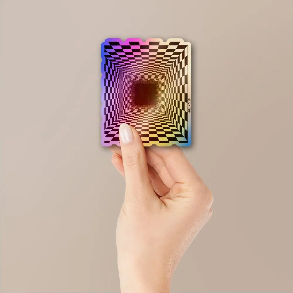 Infinite Checkers Holographic Stickers 2