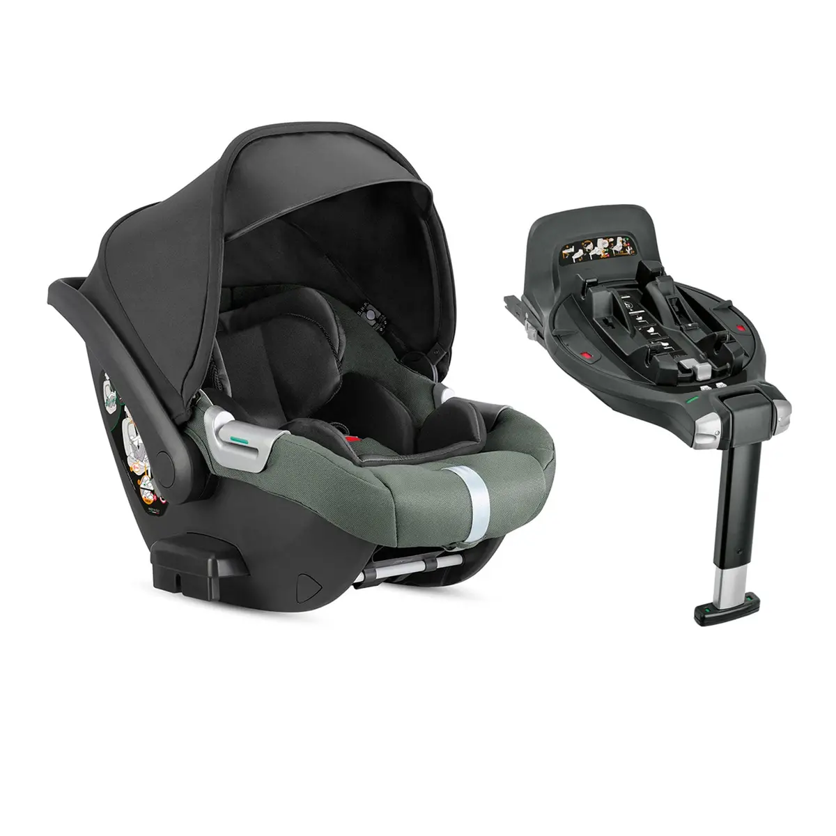 Inglesina Aptica Xt Darwin Infant Recline Car Seat - Taiga Green 2