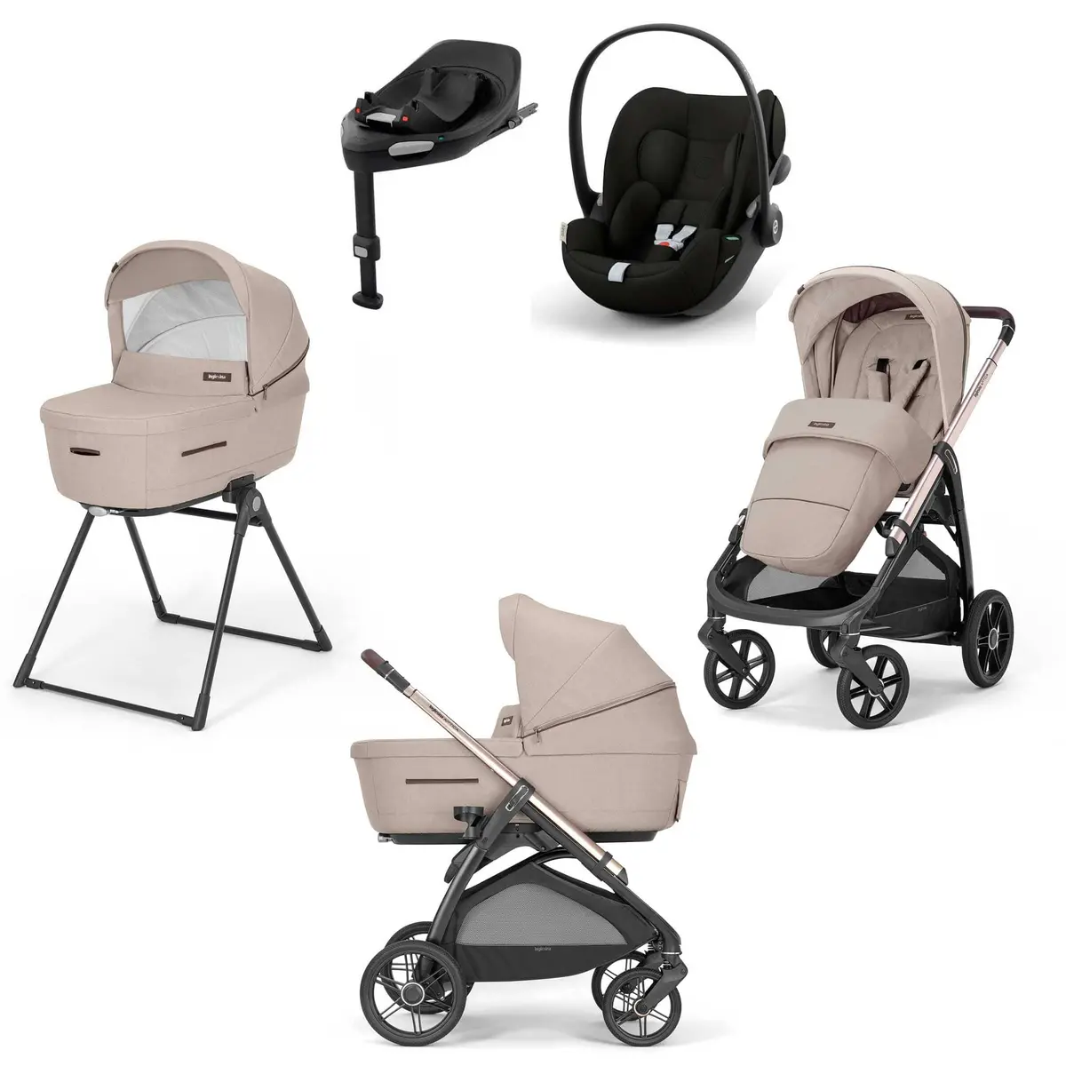 Inglesina Aptica Quattro Cybex Travel System - Pashmina Beige 1