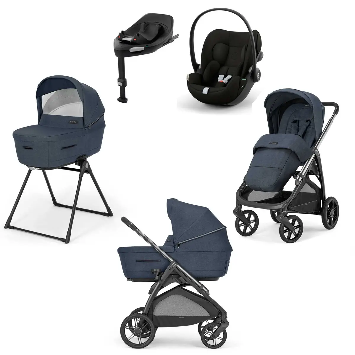 Inglesina Aptica Quattro Cybex Travel System - Resort Blue 1