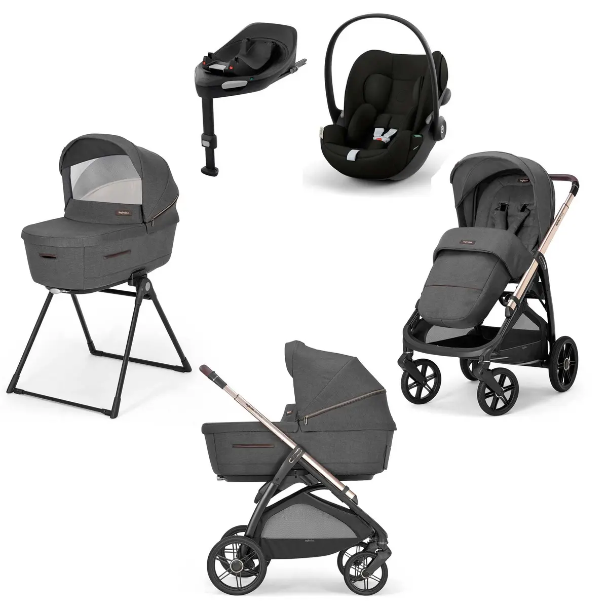 Inglesina Aptica Quattro Cybex Travel System - Velvet Grey 1
