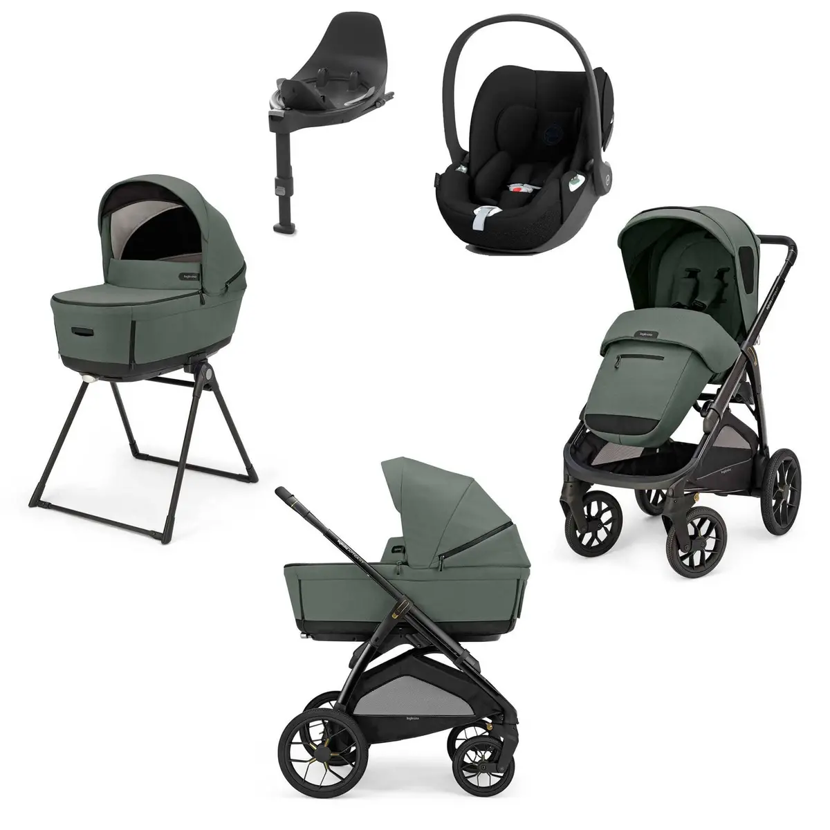 Inglesina Aptica Xt Quattro Cybex Travel System - Taiga Green 2