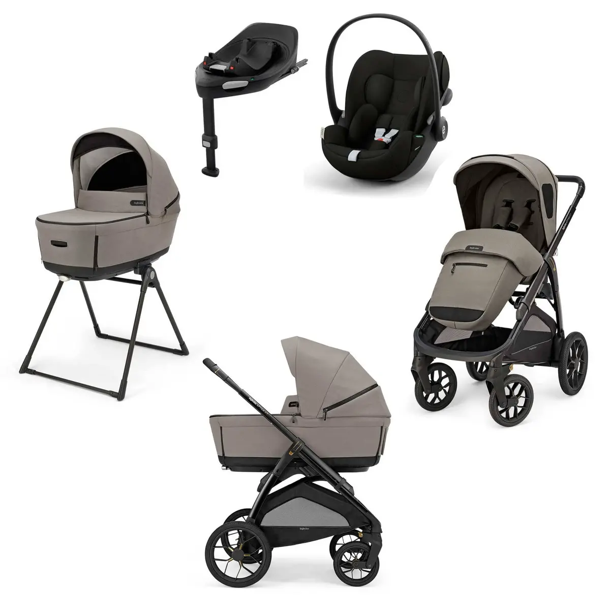 Inglesina Aptica Xt Quattro Cybex Travel System - Tundra Beige 1