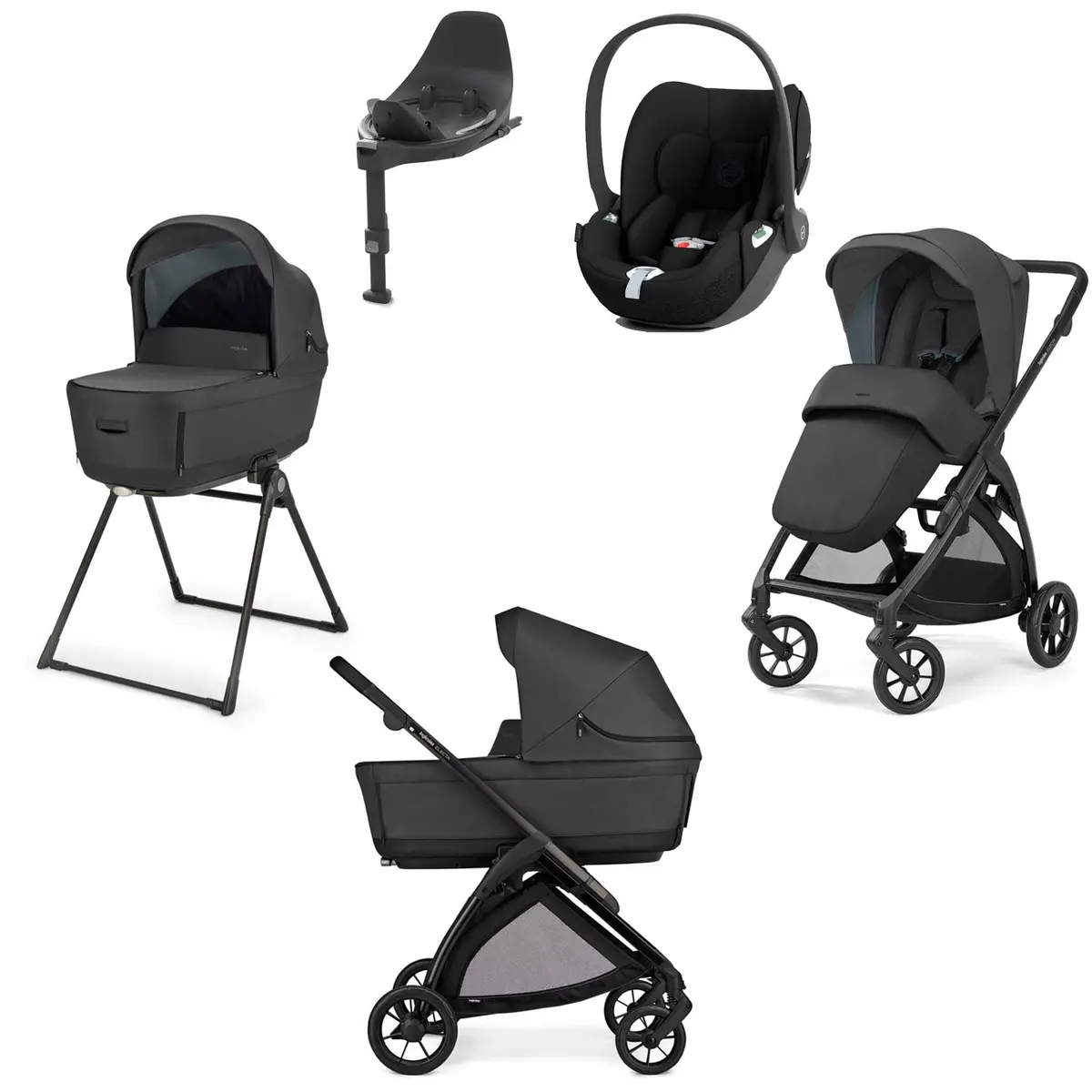 Inglesina Electa Quattro Cybex Travel System - Upper Black 2