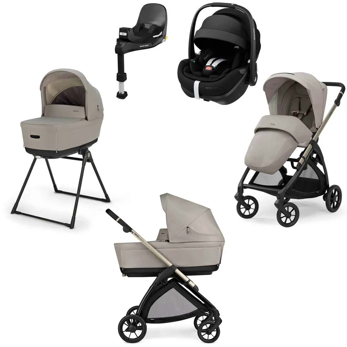 Inglesina Electa Quattro Maxi-Cosi Travel System - Battery Beige 1