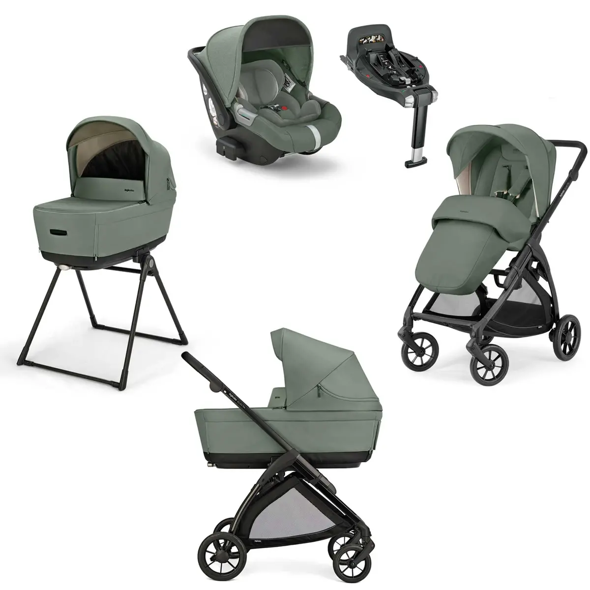 Inglesina Electa Quattro Travel System - Murray Green 1
