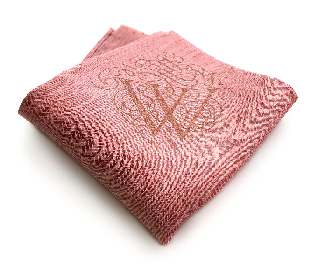 Alphabeties Silk + Linen Blend Pocket Square 1