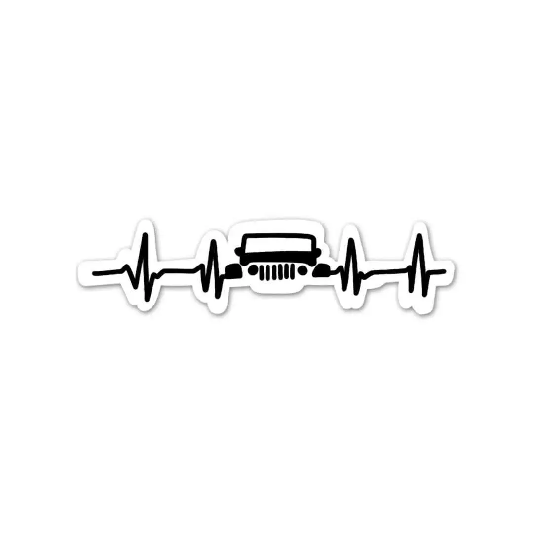 Jeep Heartbeat Sticker 2