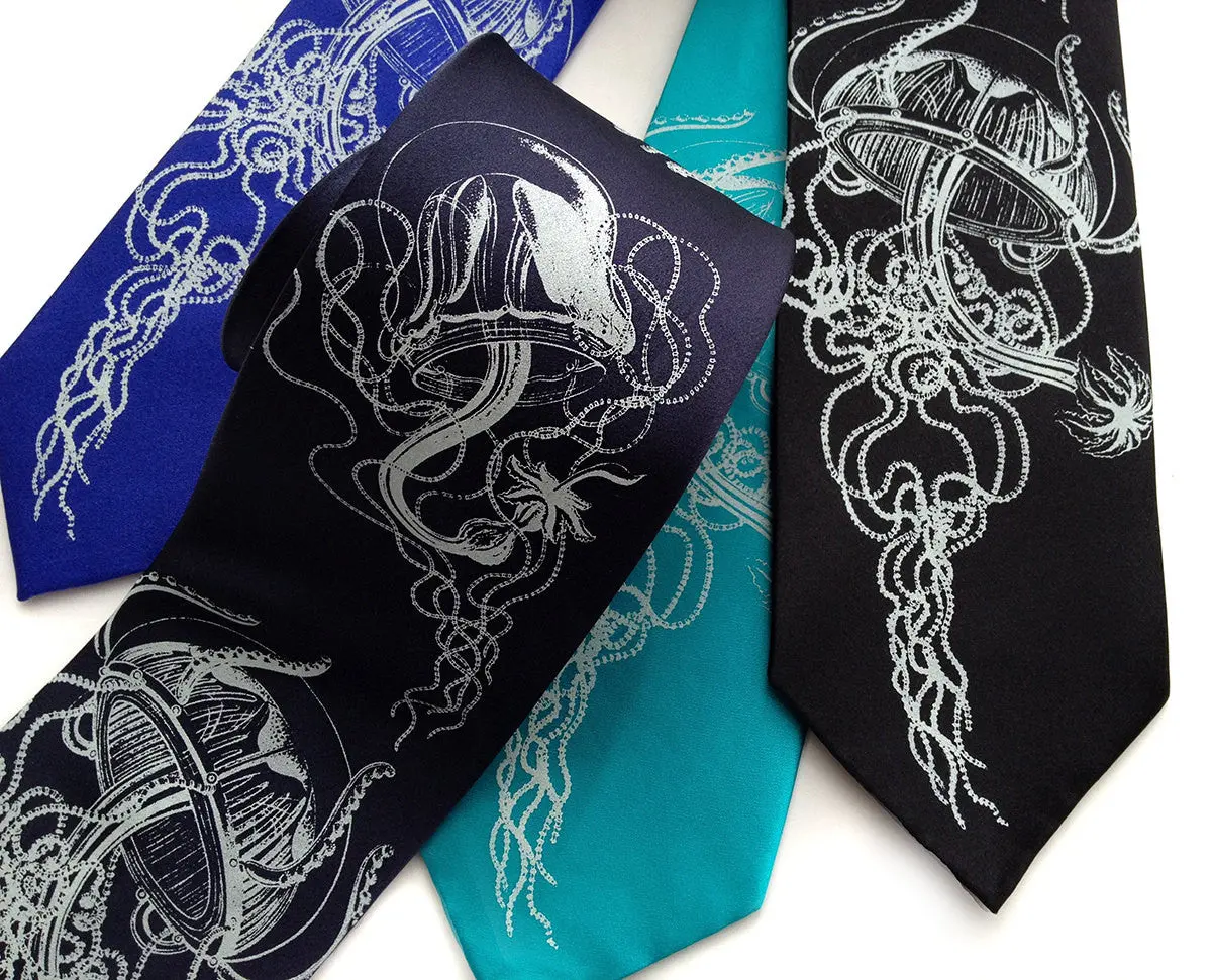 Jellyfish Necktie, Sea Creature Tie 1