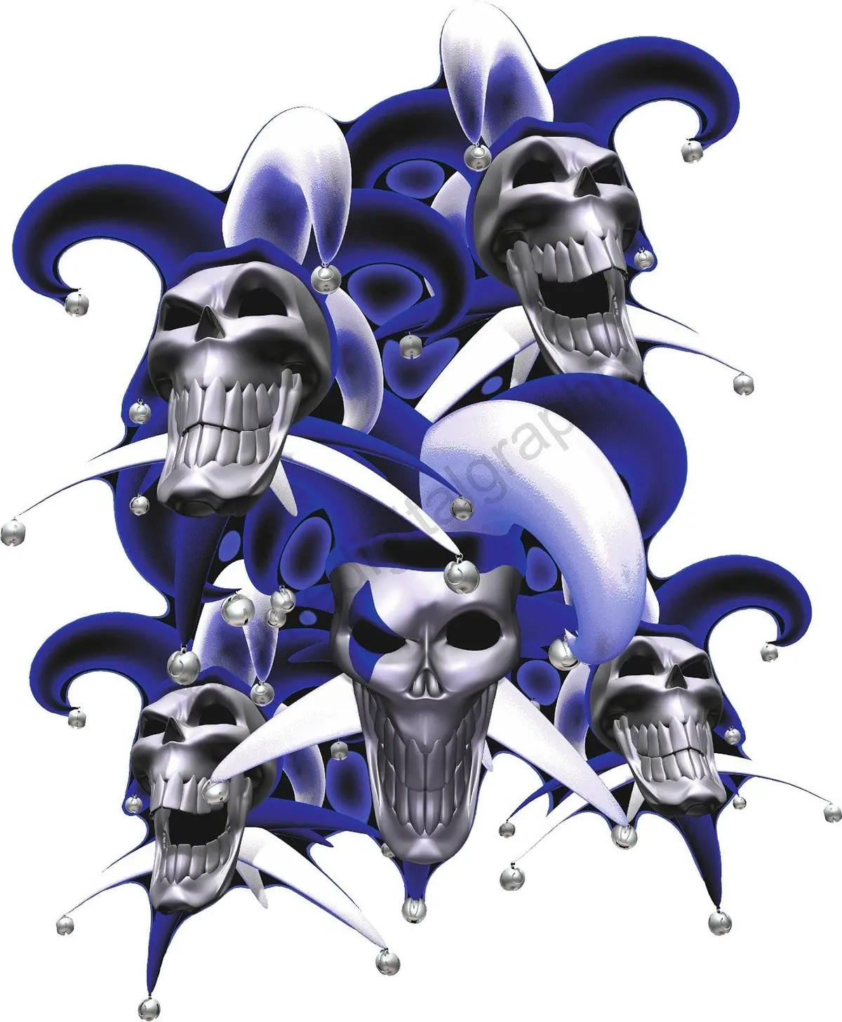 Jester Skulls Vinyl Graphics For Car Hoods & Truck Tailgates 2