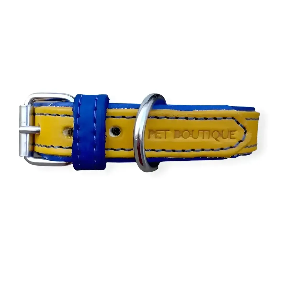 Jet Line Set In Pelle Senape & Blu Elettrico 4