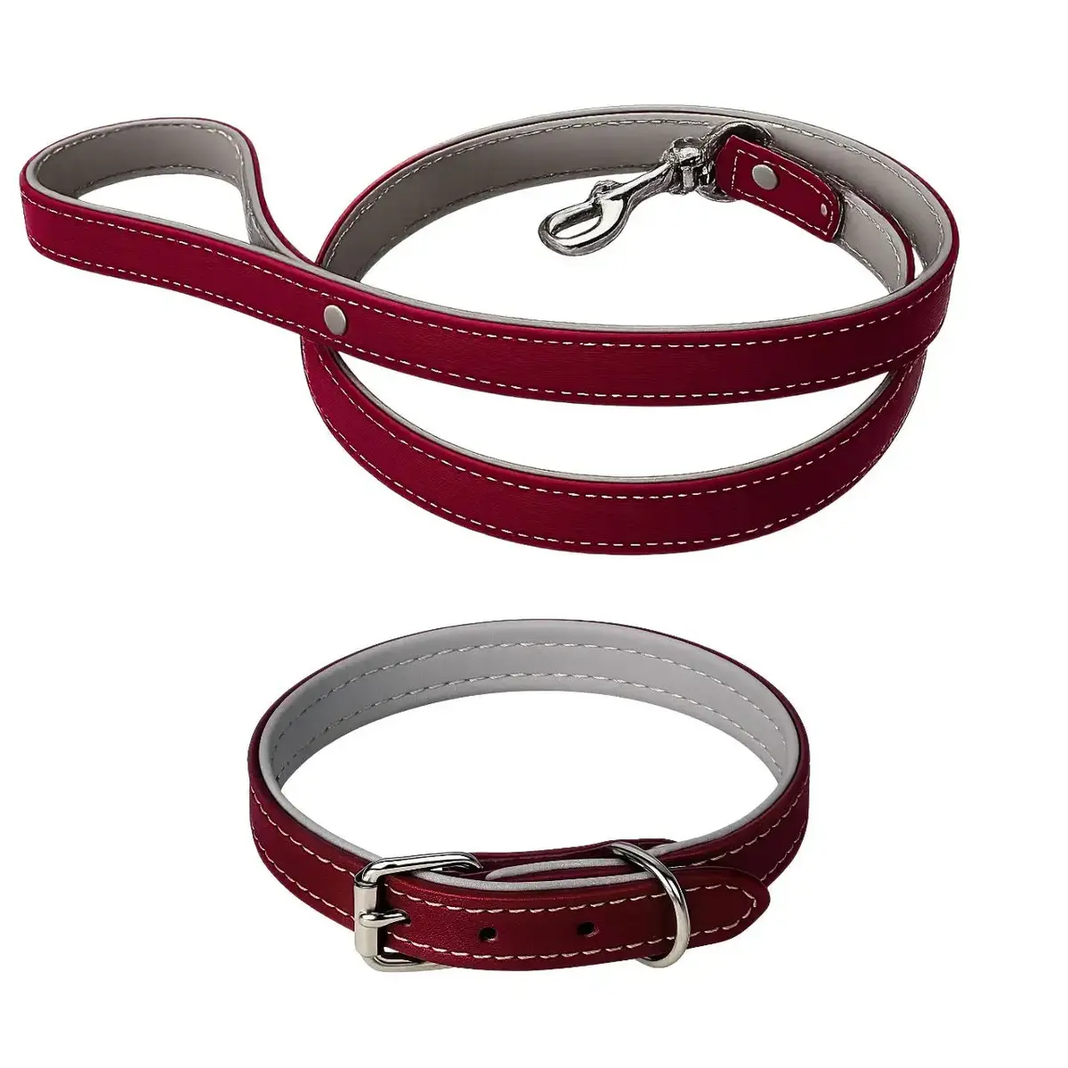 Jet Line Set In Pelle Bordeaux & Mercurio 1