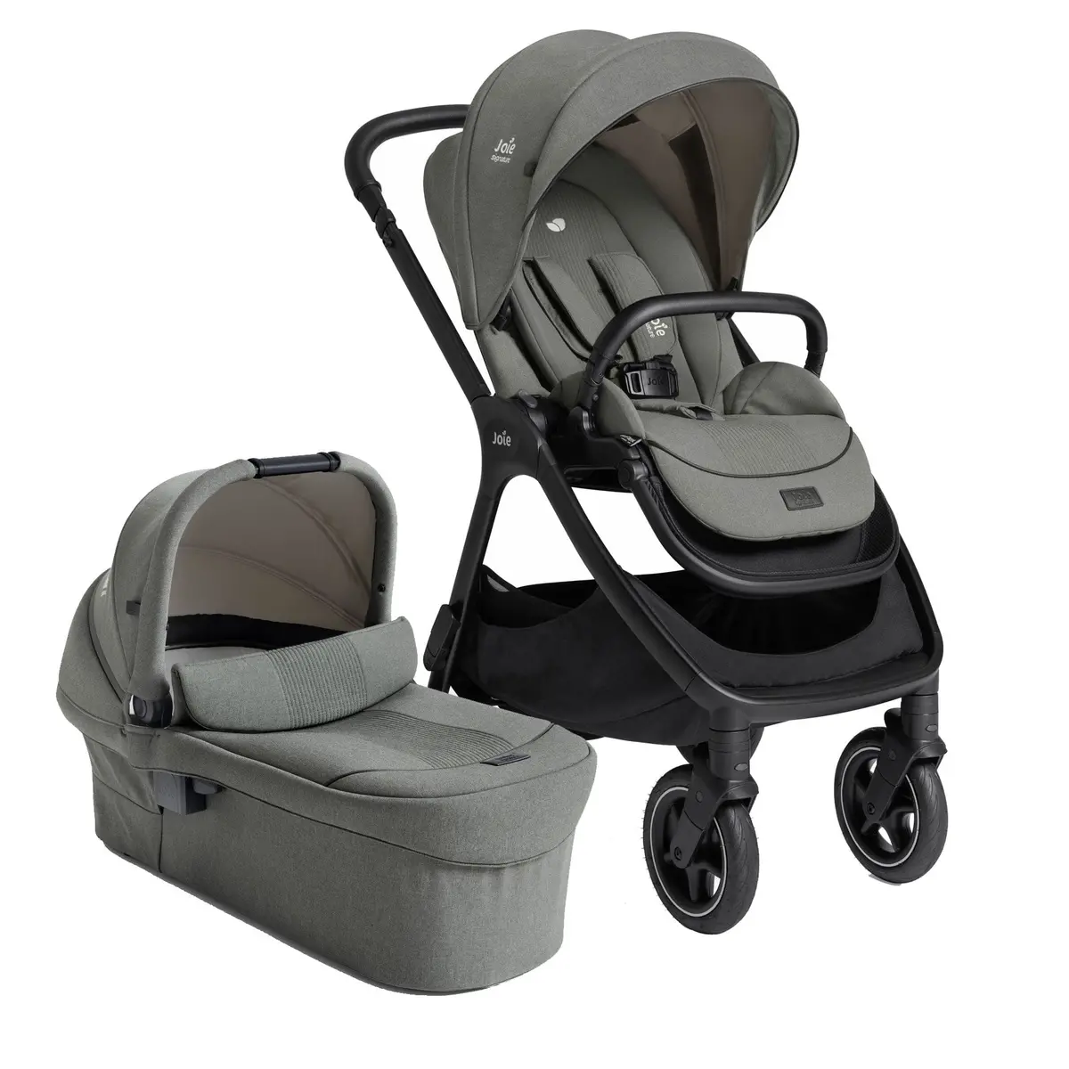 Joie Finiti Flex Pushchair & Ramble Xl Carrycot - Evergreen 1