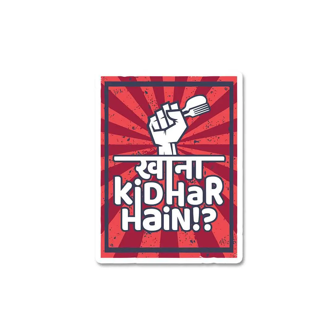Khana Kidhar Hai Sticker 1
