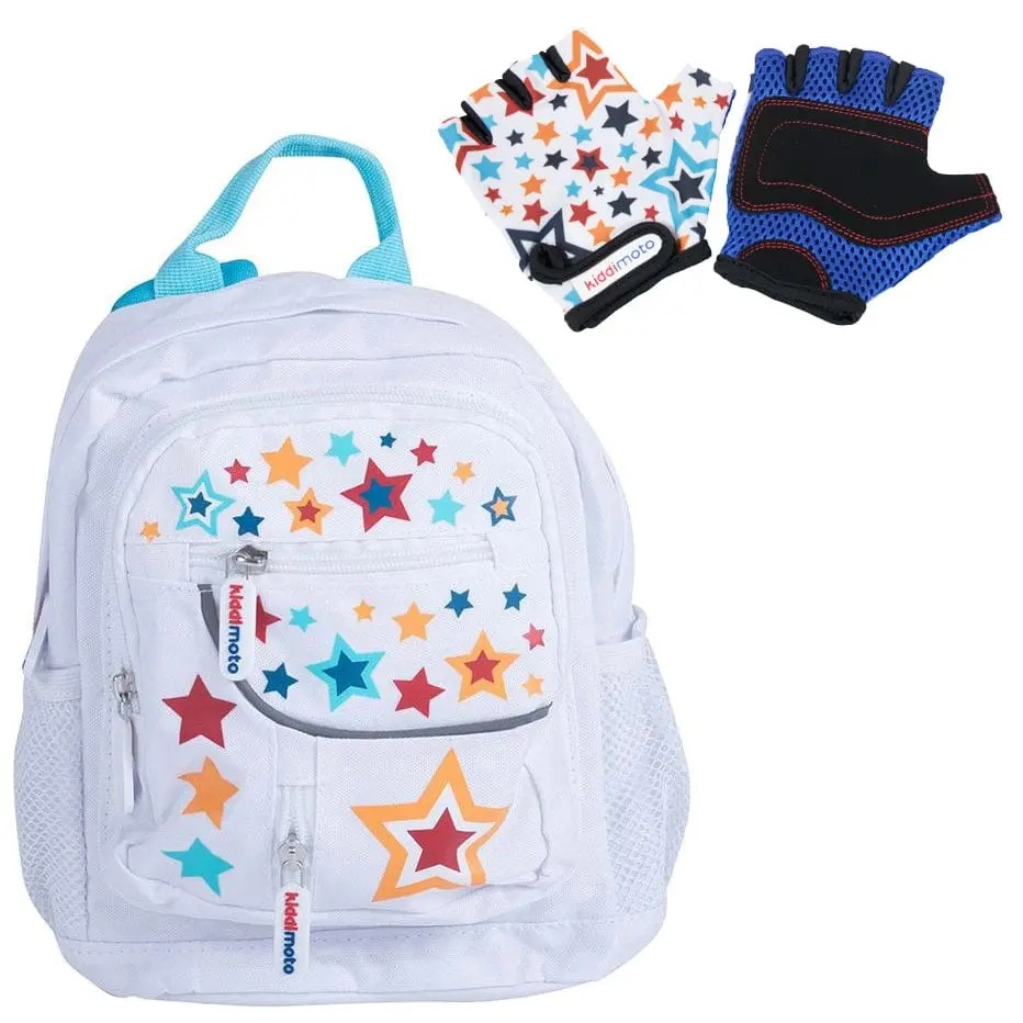 Kiddimoto Back Pack Small Starz With Matching Gloves 1