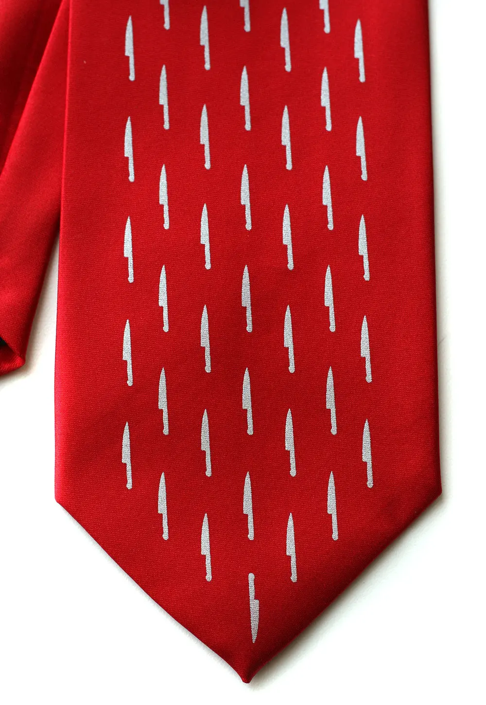 Kitchen Knife Silk Necktie, Sharp Dressed Tie 1