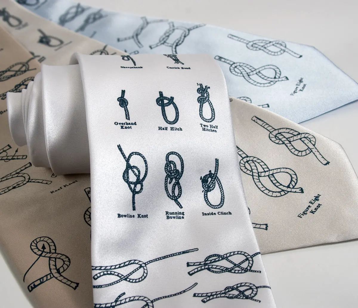 Knot Tying Diagram Silk Necktie. "Knotical" Tie. 1