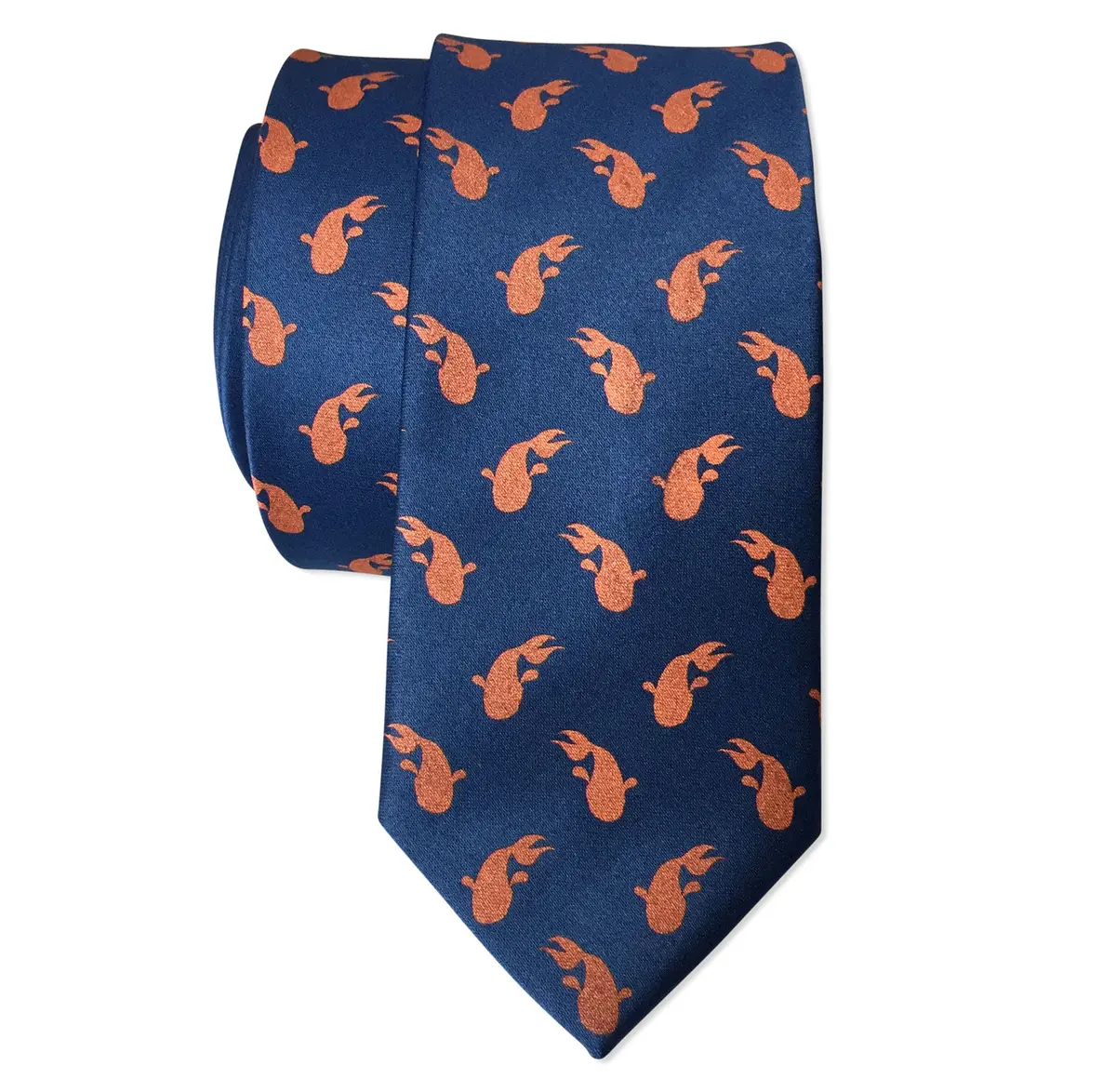 Koi Print Necktie, Tiny Koi Goldfish Print Tie 2