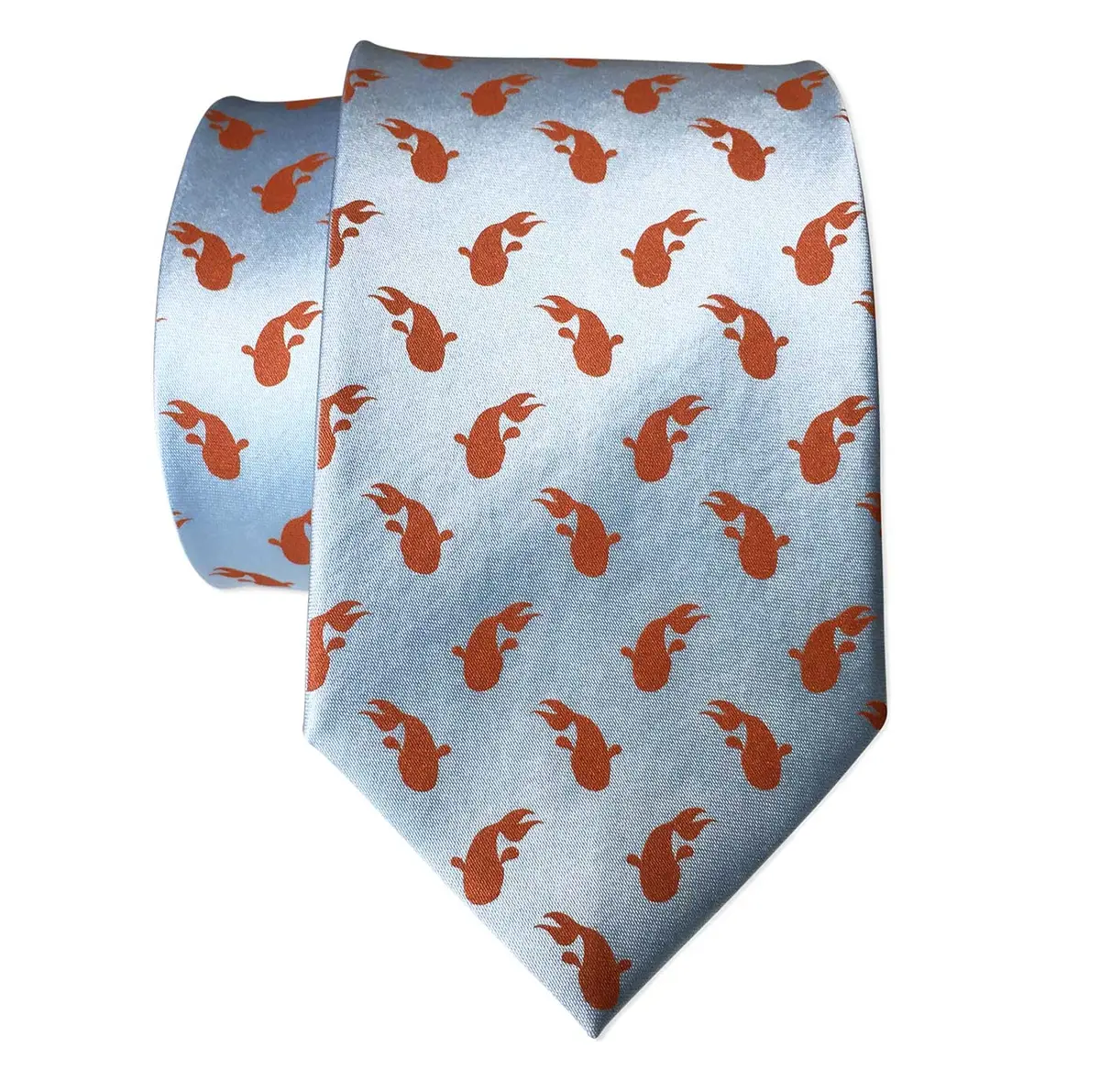Koi Goldfish Necktie: Subtle Aquatic Motif in Classic Fit - Image 4