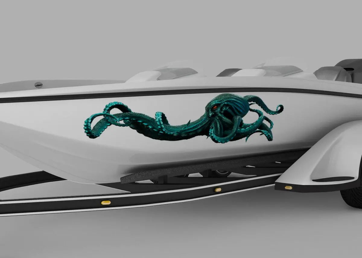 Kraken Giant Squid Boat Decal – Legendary Sea-Monster Graphic 1
