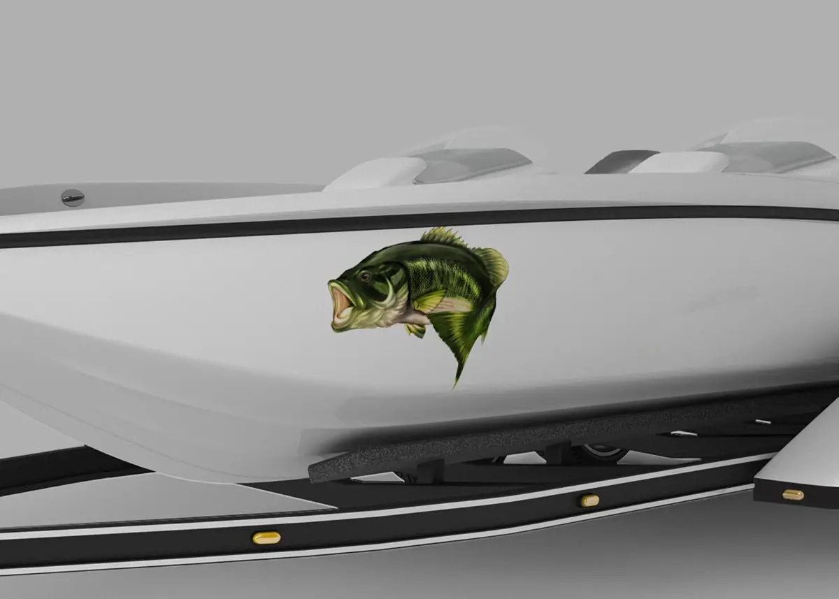 Green Largemouth Bass Decal – Fish Vinyl Graphics For Boats 2