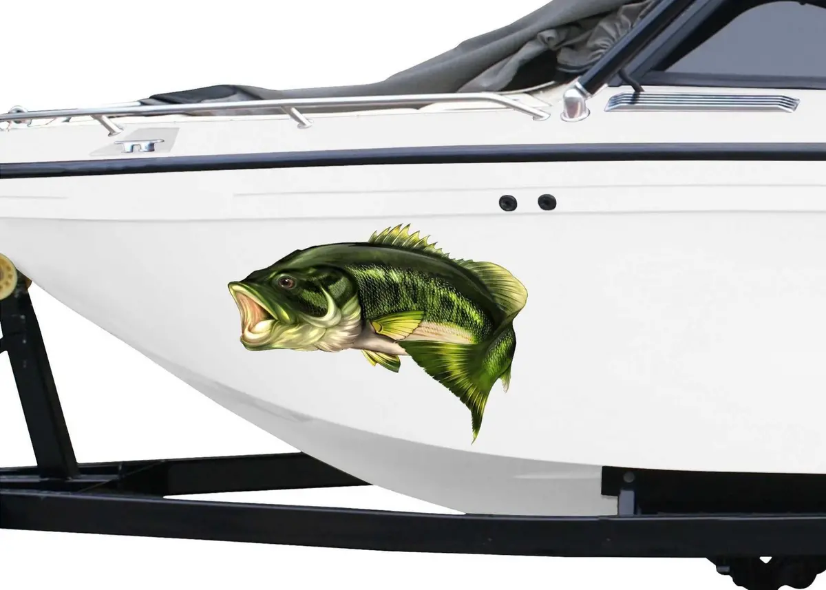 Green Largemouth Bass Decal – Fish Vinyl Graphics For Boats 1
