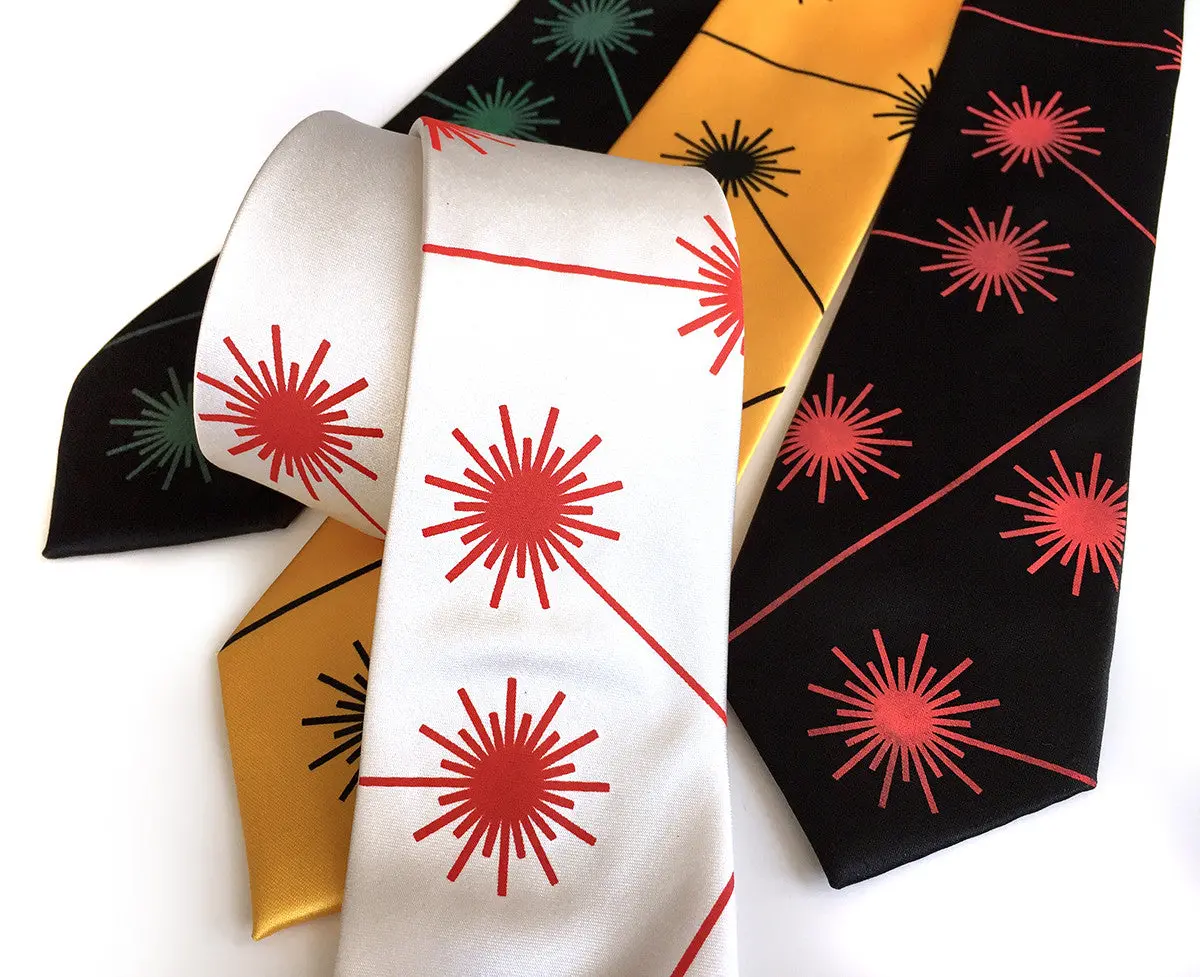 Laser Radiation Warning Sign Silk Necktie 2