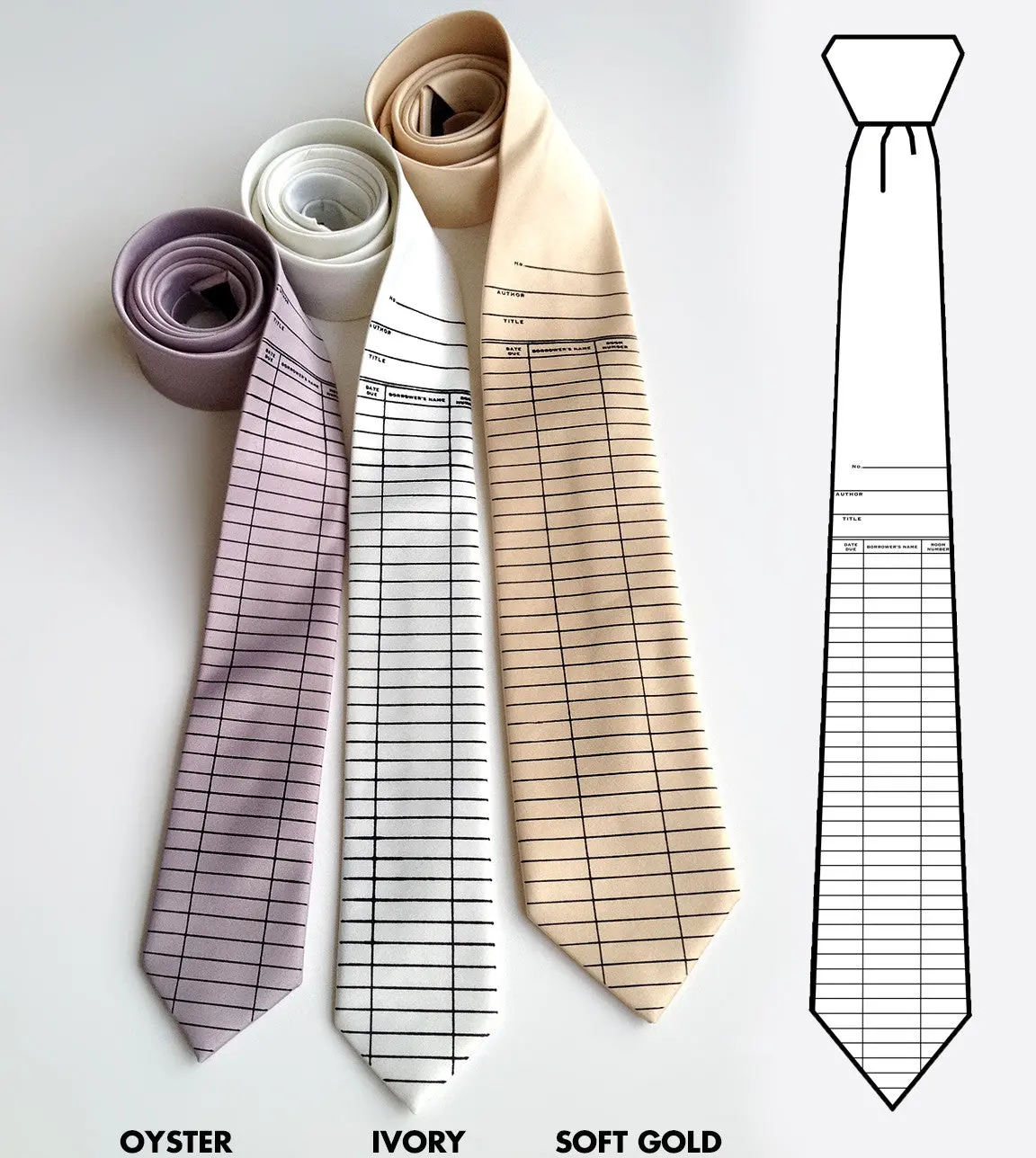 Library Due Date Card Necktie 2