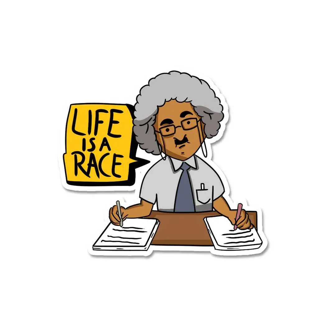 Life Is A Race Sticker 1