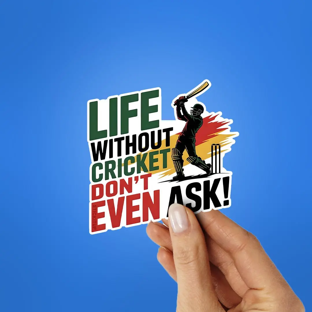 Life Without Cricket Sticker 2