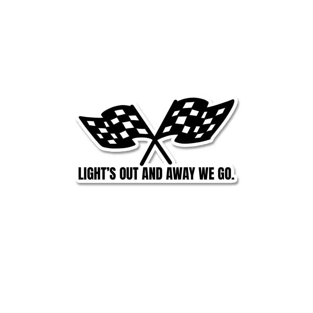 Light's Out And Away We Go Sticker 2