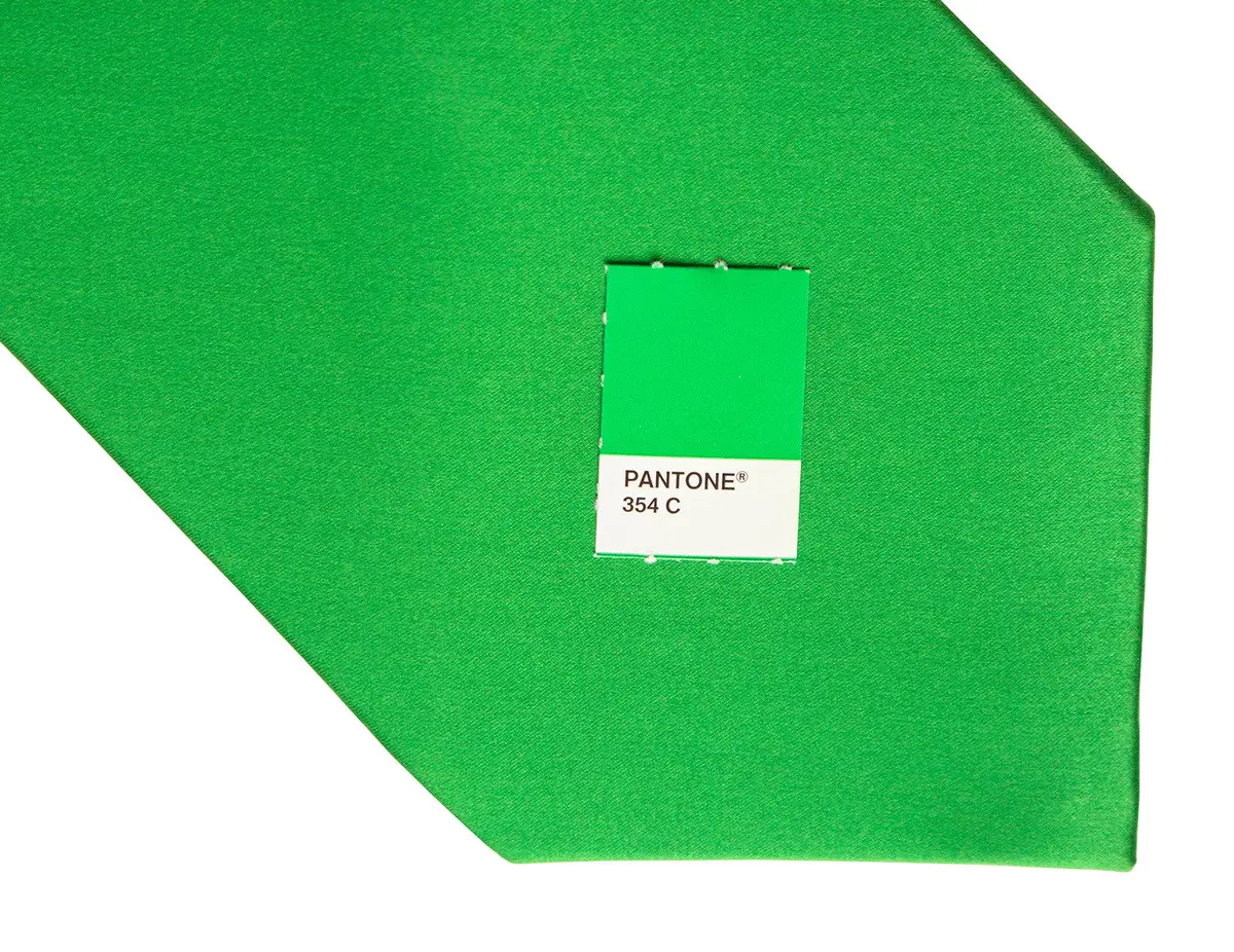 Lime Green Necktie. Solid Color Satin Finish Tie, No Print 2