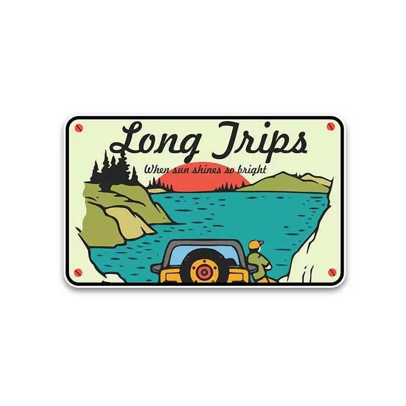 Long Trips Bumper Sticker 2