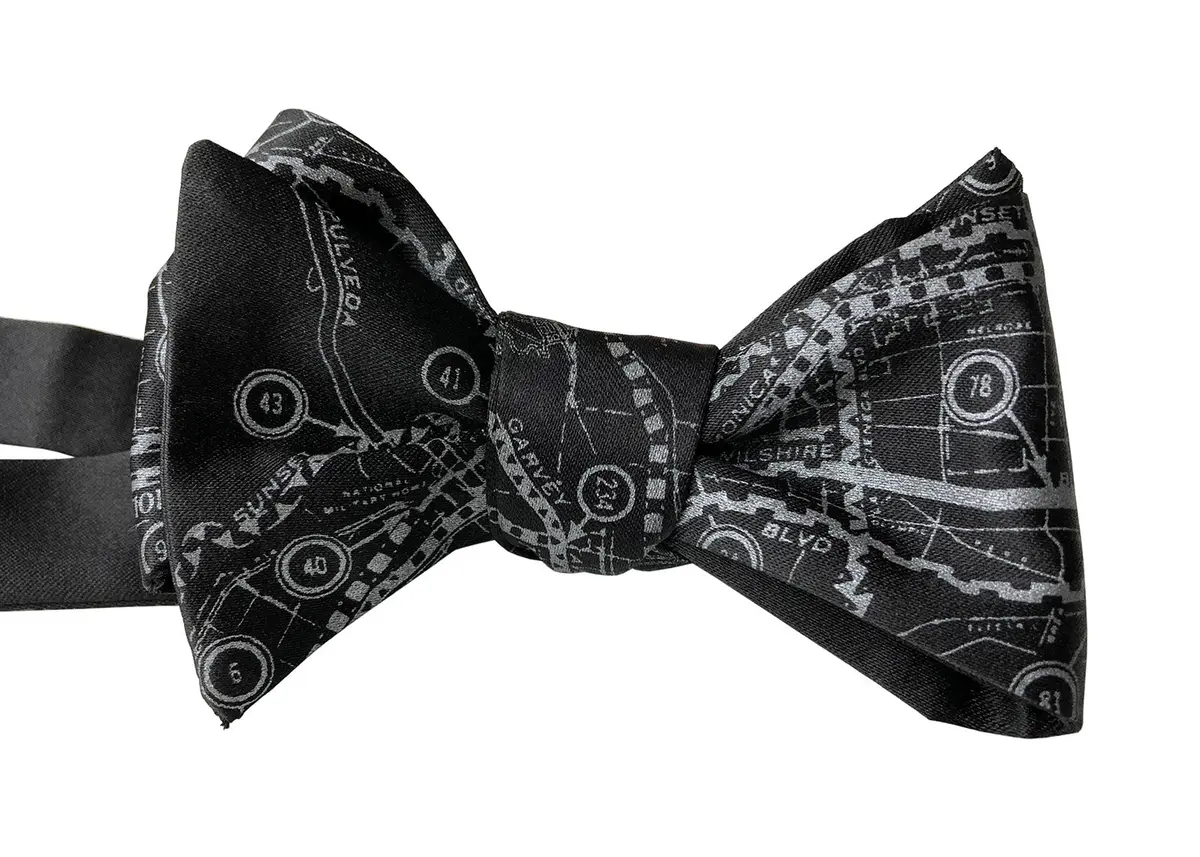 Los Angeles Map Bow Tie. Old California La Map Print 2