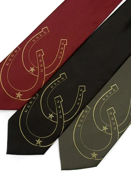 Lucky Horseshoe Silk Necktie 1