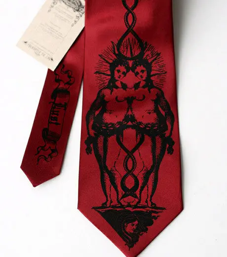 Lust Silk Necktie. 7 Deadly Sins Tie. 1