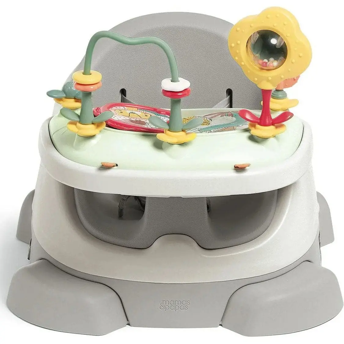 Mamas & Papas Bug 3-In-1 Floor & Booster Seat With Activity Tray - Pebble Grey 1