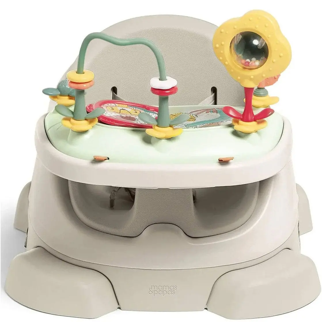 Mamas & Papas Bug 3-In-1 Floor & Booster Seat With Activity Tray - Clay 1
