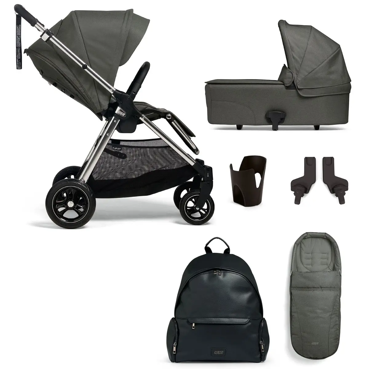 Mamas & Papas Flip Xt³ 6 Piece Essentials Bundle - Harbour Grey 1