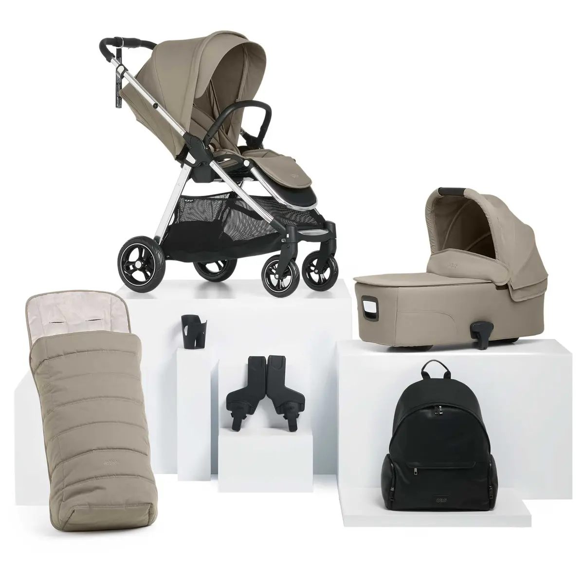 Mamas & Papas Flip Xt³ 6 Piece Essentials Bundle - Sage Grey 1