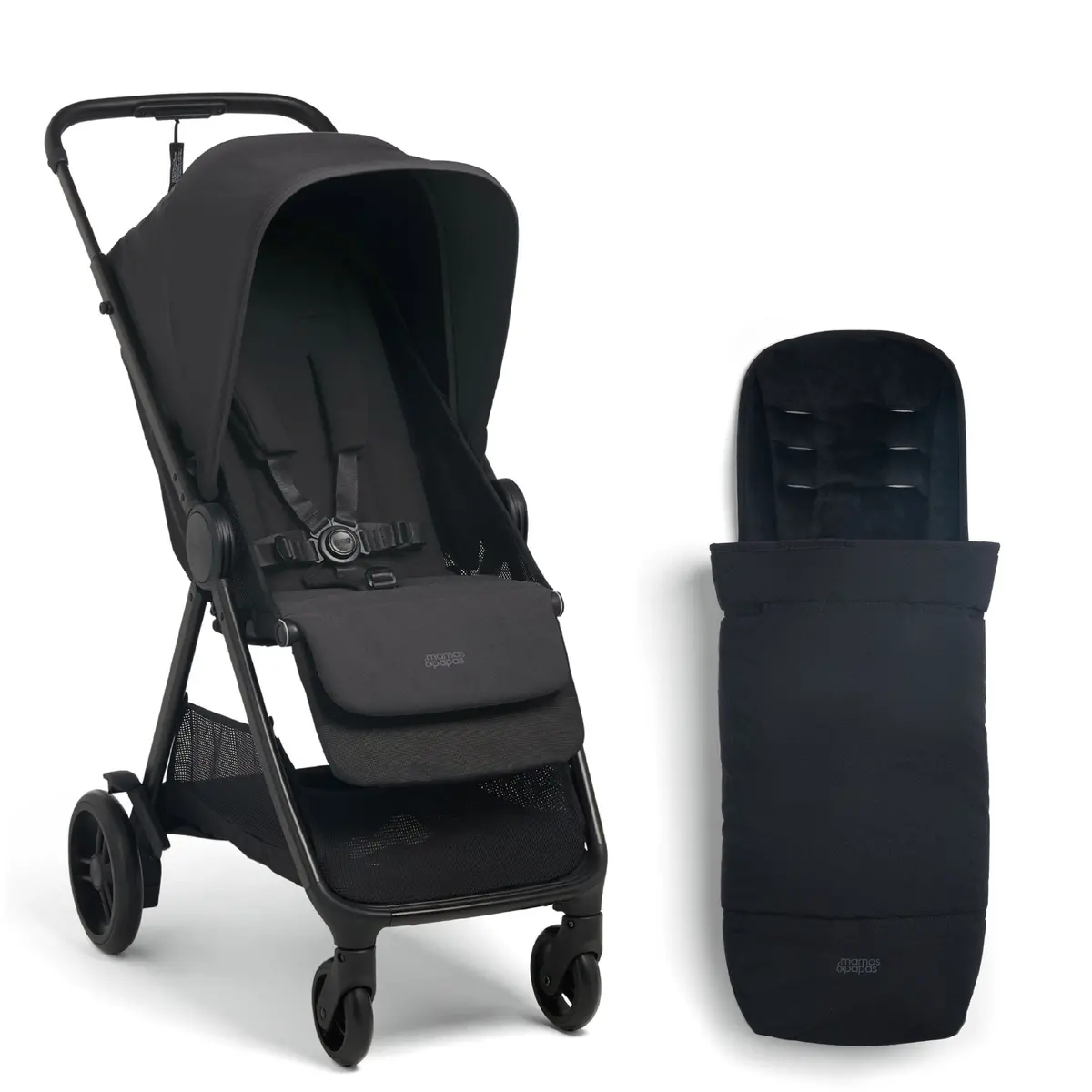 Mamas & Papas Libro Stroller & Footmuff Bundle - Liquorice 1