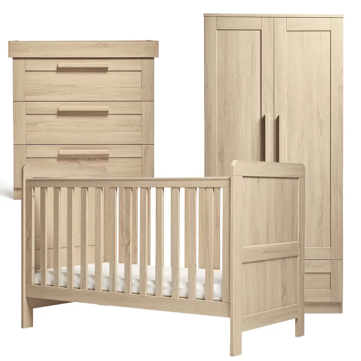 Mamas & Papas Atlas 3 Piece Roomset Light Oak 1
