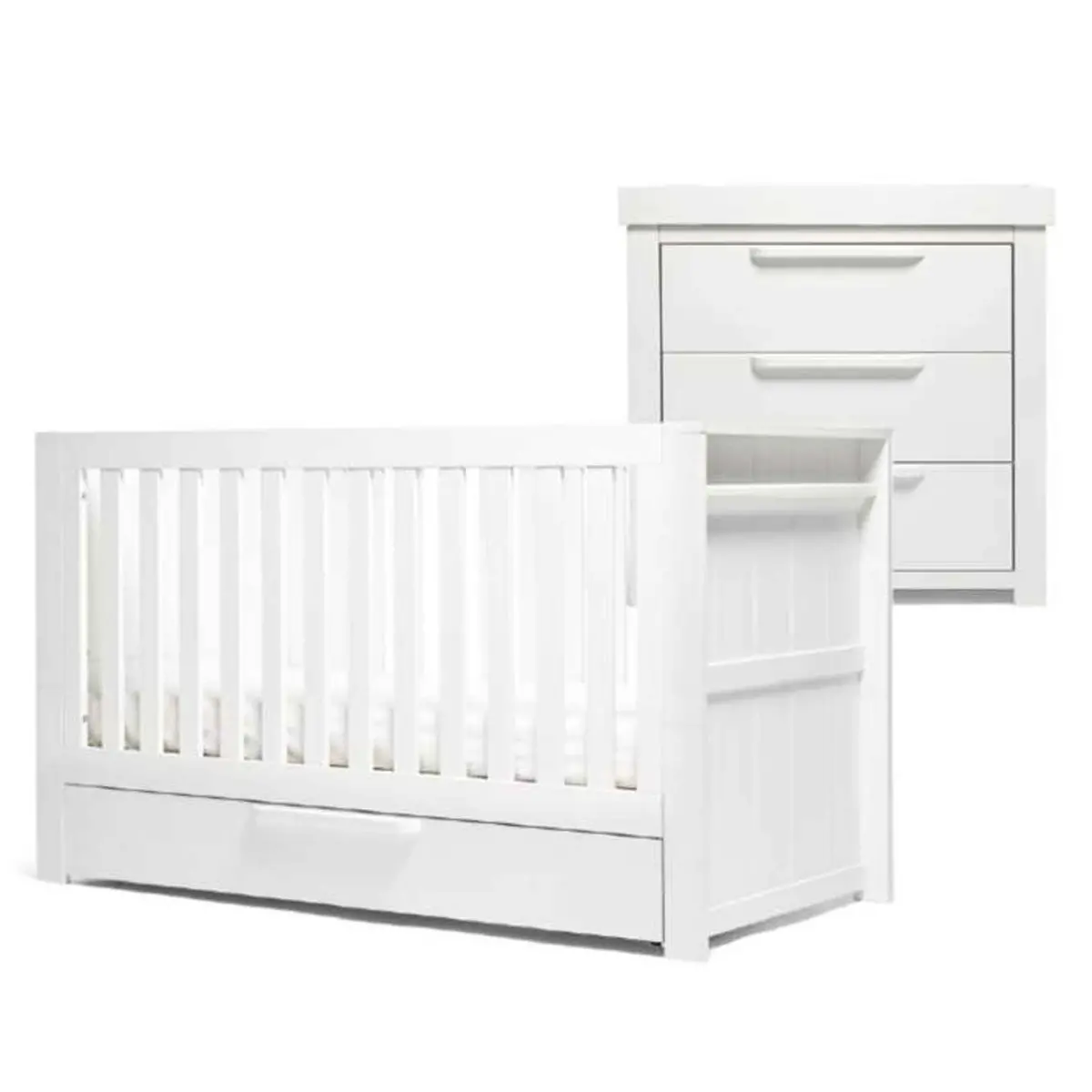 Mamas & Papas Franklin 2 Piece Cot Bed Roomset White Wash 1