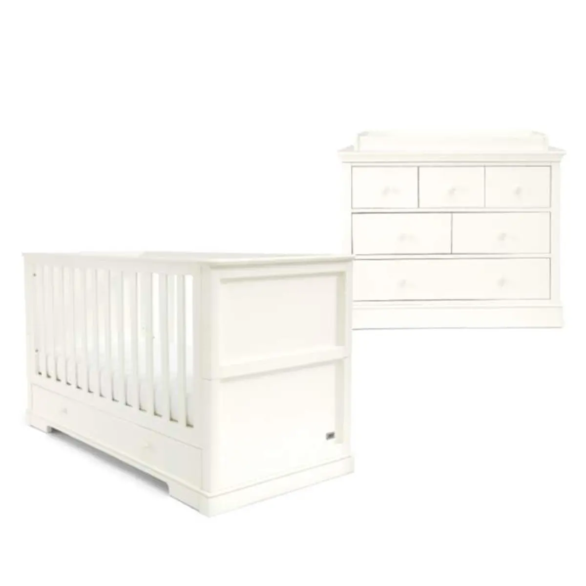 Mamas & Papas Oxford 2 Piece Cot Bed Roomset White 1